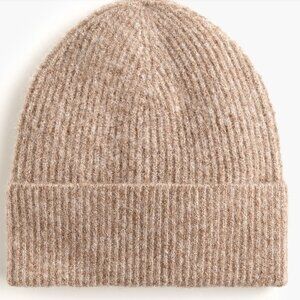 J Crew Ribbed Beanie in Sand unisex, one size NWT’s OG $59.50